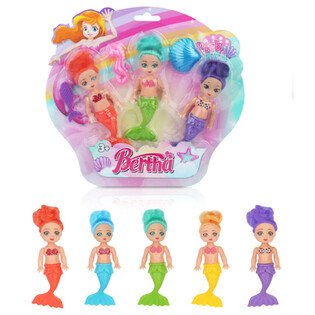 Set 3 Boneka Putri Duyung di Kartu (6 set)