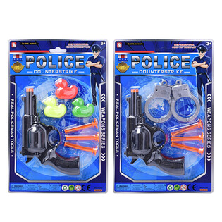 Set Mainan Polisi dengan Kartu Gantung - 2 Model Campur (6 pcs)