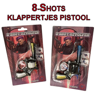 PISTOL CAP 8 TEMBAKAN DENGAN KARTU (24 pcs)