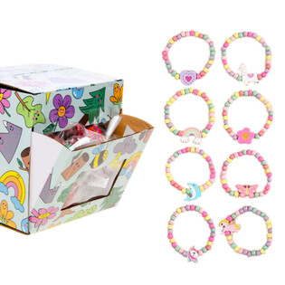Gelang Kayu Elastis Anak Perempuan - Dalam Display (100 pcs)