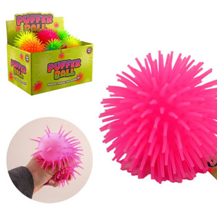 BOLA PUFFER - 9CM - CAMPURAN WARNA - DALAM DISPLAY (24 pcs)