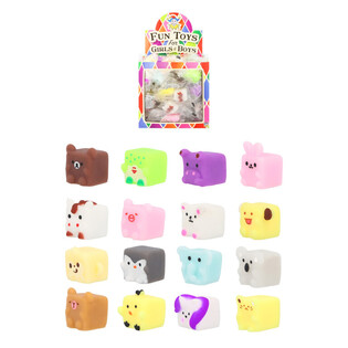 Squishy Lucky Dip - Cube Animals - Dalam Display (96 pcs)