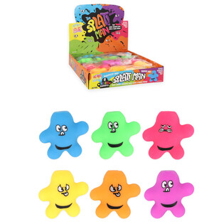 SQUEEZY SPLAT MAN - CAMPUR WARNA - DENGAN DISPLAY (24 pcs)