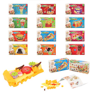 Balok Susun Fast Food - Mix Set Mainan Blok Konstruksi Makanan Cepat Saji dalam Display (12 pcs)