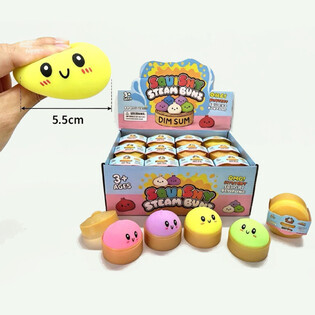 RAGE - Mainan Squishy Dumpling Bakpao KECIL (Ukuran 5.5 x 5.5 x 3 Cm) - Fidget Toy Viral 2026 (24 Pcs)
