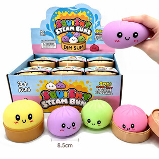 RAGE - Mainan Squishy Dumpling Bakpao BESAR (8.5x8.5x4.8 cm) - Viral Fidget Toy 2026 (12 Pcs)