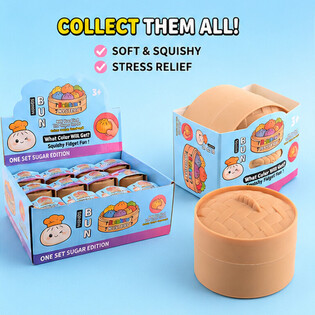 RAGE - Squishy SUGAR EDITION Bun Dumplings KECIL (5.3 x 5.3 x 4.1 Cm) Viral 2026 Fidget Toy (24 pcs)