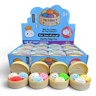 RAGE - Squishy MINI’S EDITION Bun Dumplings KECIL (5.3 x 5.3 x 4.1 Cm) Viral 2026 Fidget Toy (24 pcs)