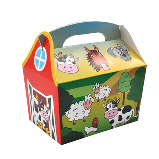 KOTAK MENU ANAK MODEL: HEWAN TERNAK - Ukuran 18.5x12x19 CM - FOODBOX - KIDSBOX (24 pcs)