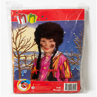 WIG PIET ANAK RAMBUT KERITING HITAM & 2 KEPANG (1 Pcs)