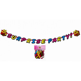Bunting Banner SURPRISE PARTY - Panjang: 180 CM (6 pcs)