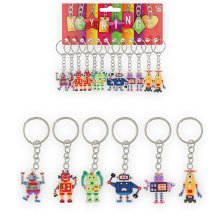 GANTUNGAN KUNCI ROBOT PADA KARTU (12 pcs)