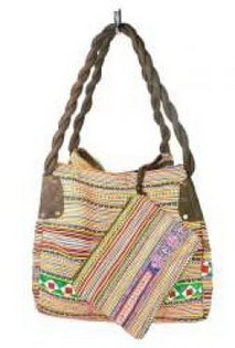 B-Fair Tas Brokat Kecil Cokelat & Hijau (1 pc)