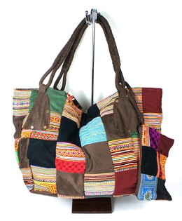 B-Fair Tas Patchwork Besar Cokelat (1 pcs)