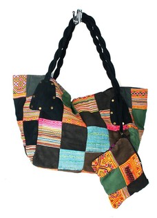 B-FAIR Tas Patchwork Besar Hitam (1 pcs)