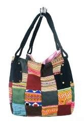 Tas Patchwork Besar B-Fair Hitam - Buatan Tangan (1 pcs)
