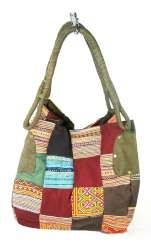 B-FAIR Tas Patchwork Besar Hijau (1 Pcs)