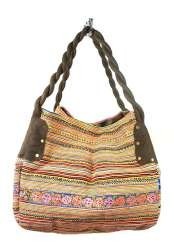 Art.nr: 97718A - B-FAIR Tas Brokat Besar Pegangan Cokelat (1 pcs)