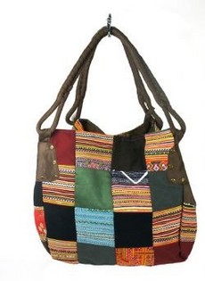 Tas Patchwork B-Fair Kecil Cokelat (1 pc)