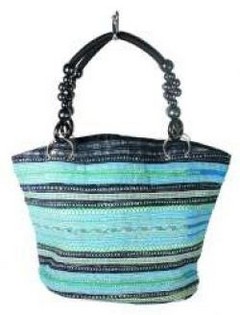 B-FAIR Tas Beads Hitam/Biru Muda (1 pcs)