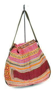 TAS SADDLE B-FAIR MERAH MUDA/HIJAU (1 pc)