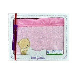 SELIMUT FLEECE BABY BOW - MERAH MUDA