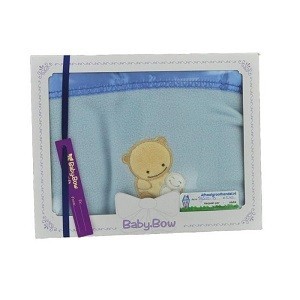 Selimut Fleece Bayi Baby Bow - Biru